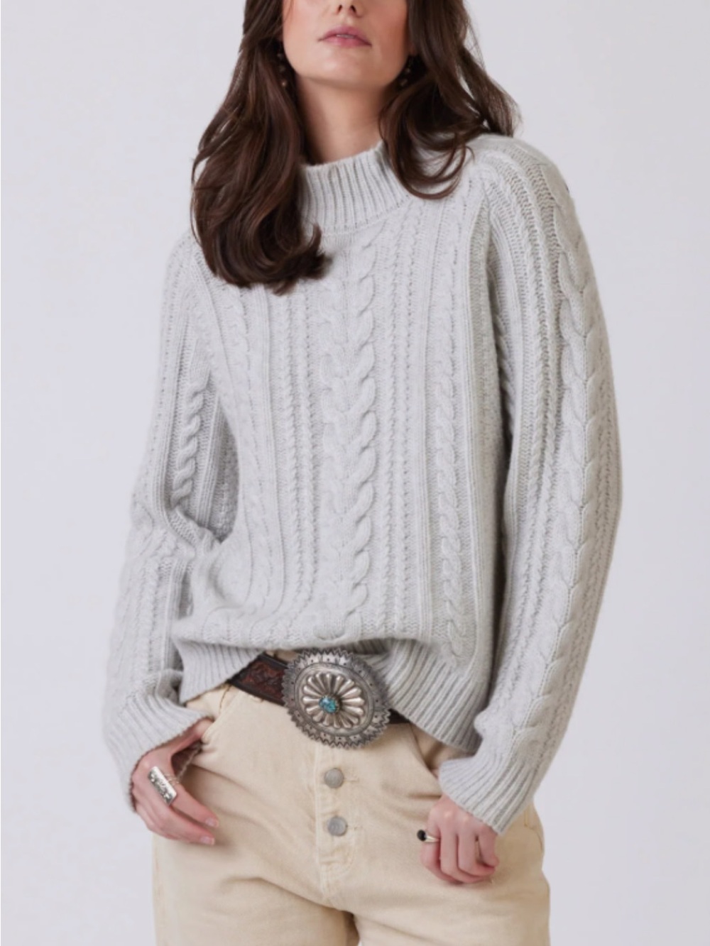 Double D Ranch Ropes,Cables & Braids Sweater